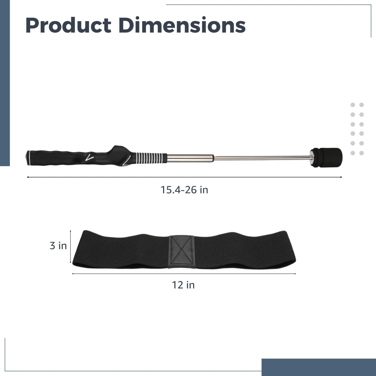 Ayuda de entrenamiento de swing de golf, entrenador de agarre para diestros con banda para el brazo, entrenador retráctil con retroalimentación de clic audible, para práctica de calentamiento
