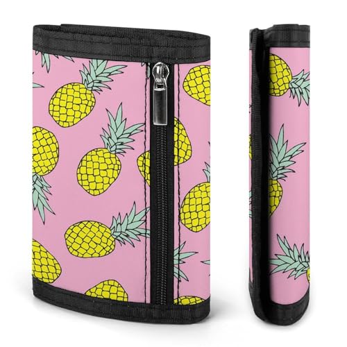 Pink Pineapple Three Fold Wallet Compact Stylish And Convenient to Carry3