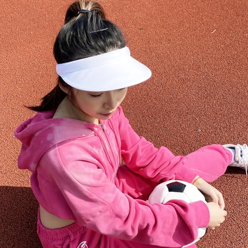 Image of 2 Pack Sun Visor Hats Women Men Clip On Wide Brim Visors Hat Outdoor Sports Golf Beach Travel Tennis Caps