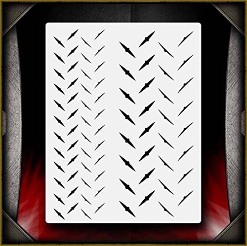 Diamond Plate AirSick Airbrush Stencil Template