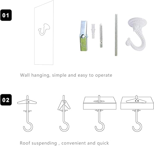 Miniatura 8 de Novela red de animales de peluche o hamaca de macramé de juguete de felpa, 6.5 pies de alto, solo un gancho. Conveniente para esquinas, paredes