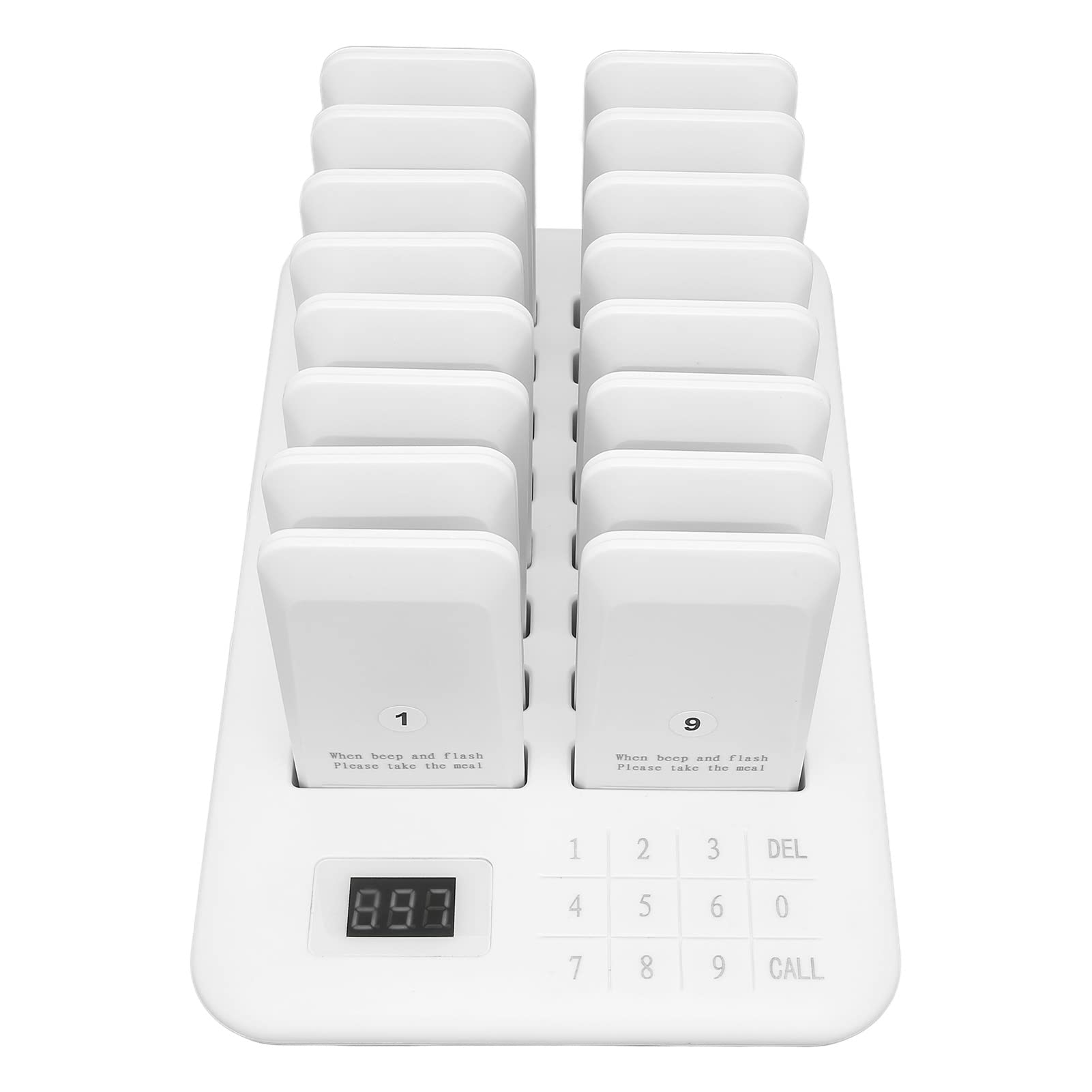 Bewinner di Chiamata Wireless, di Accodamento Cercapersone Wireless Ristorante con 16 Cicalini Cercapersone 1 Tastiera, Trasmissione 800 M per Ristorante Chiesa Camion Cibo Caffetteria(EU)