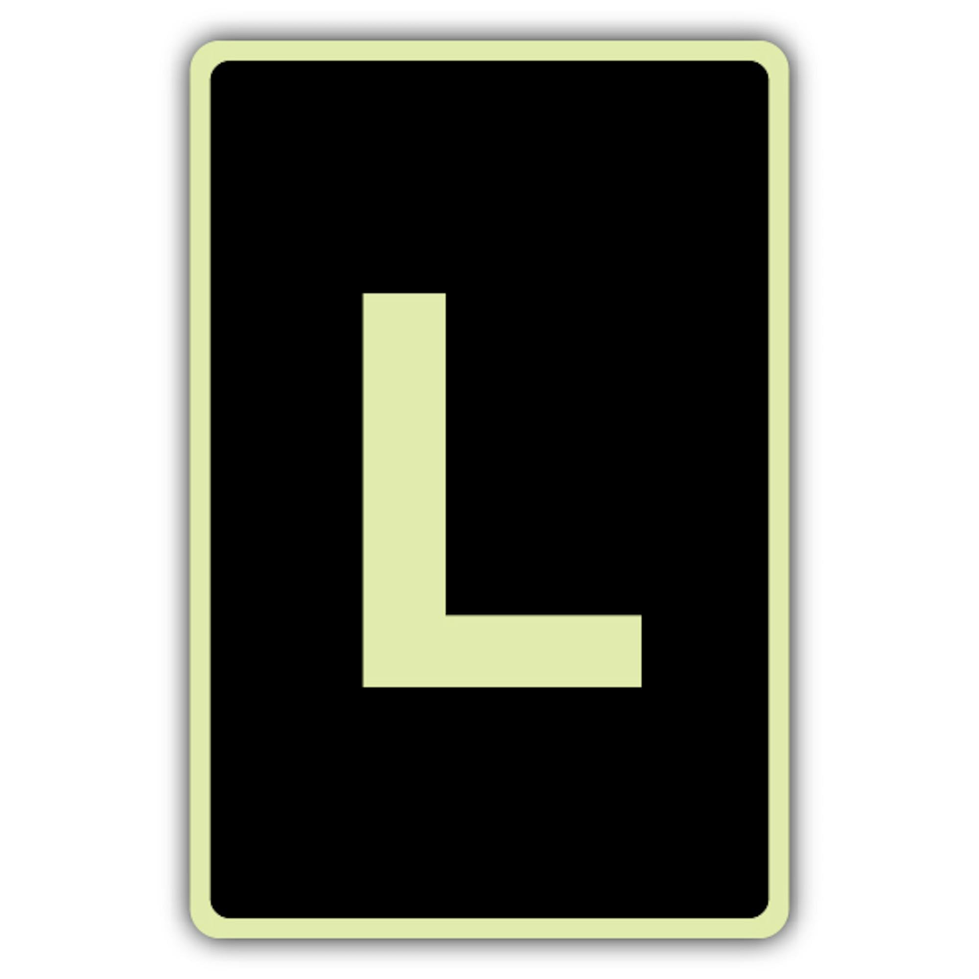V Safety L-L-L-Etikettenschild, 300 x 450 mm, dreifach leuchtend, starr