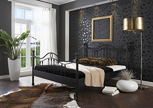 Preisvergleich Produktbild SAM® Metallbett Kiana, in schwarz, 180 x 200 cm