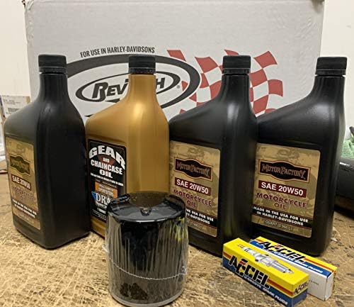 Generico Kit Tagliando Compatibile Con Harley-Davidson Sportster XL 883, 1200, Forty-Eight, Iron 883, Nightster, Seventy-Two, 1200 Custom – Olio Motore, Primaria, Trasmissione, Candele, Filtro Olio