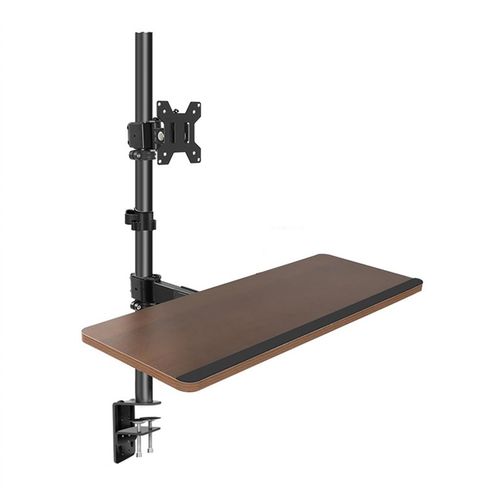 Aioneer Monitor Desk Mount Single Monitor Desk Mount With Keyboard Tray, Height Adjustable Monitor Mount Arm With C-Clamp Base For Most 17"-40" Screens, Holds Up To 29.7 Lbs Comp-17