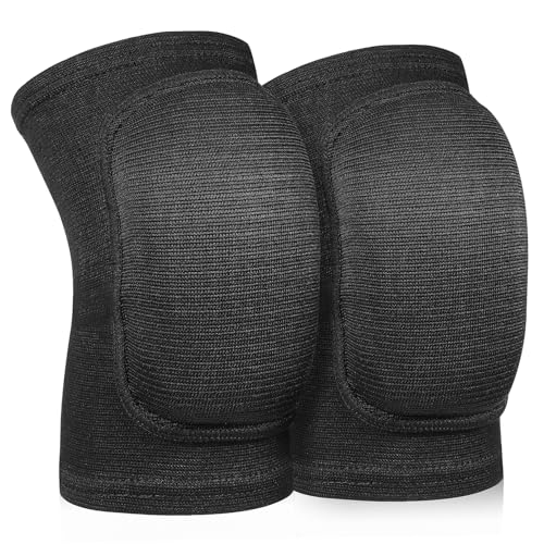 GOOHOCHY Football Pads 2 Pack Black High Elastic Polyester Dance Pads for Girls Volleyball Basketball Support Sleeve