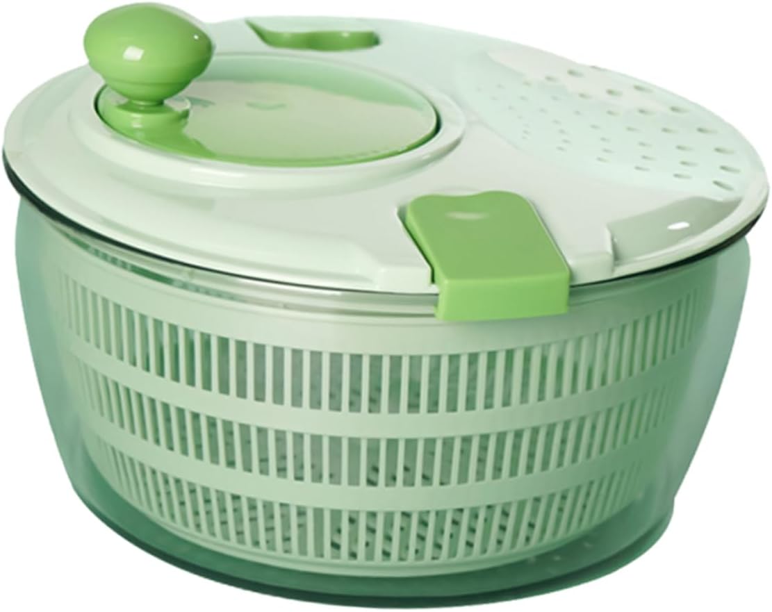 Manual Lettuce Washer Dryer Large Salad Spinner Vegetable Scrubber Food Strainer Easy Operation