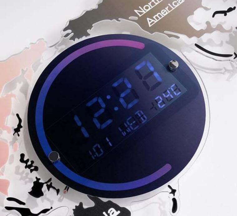 Orologio da Parete Gigante, Arte in Metallo, Moderno, Digitale, per Soggiorno, Creativo, Silenzioso, Arredamento per la casa, 75x35 cm