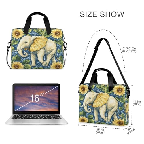 Funda portátil para laptop 15.6 pulgadas con pintura de elefantes miniatura 5