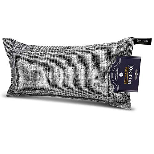POOL Total Jokipiin Premium Saunakissen Sauna 40x22 cm - 100% Made in Finland - Leinen & Baumwolle - Ökotex Zertifiziert - Wellness Kopfstütze & Nackenkissen für Sauna Spa & Erholung