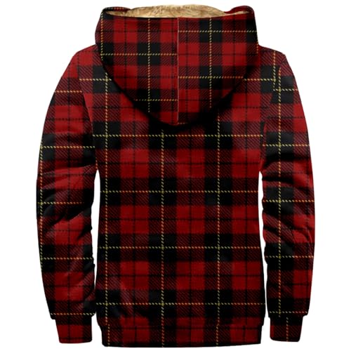 DUHGBNE Heren Hoodies Casual Warme Jas Fleece Jas Dikke Gewatteerde Werkkleding Comfortabele Hoodies Jas Wandelen Jas met Capuchon - Image 3