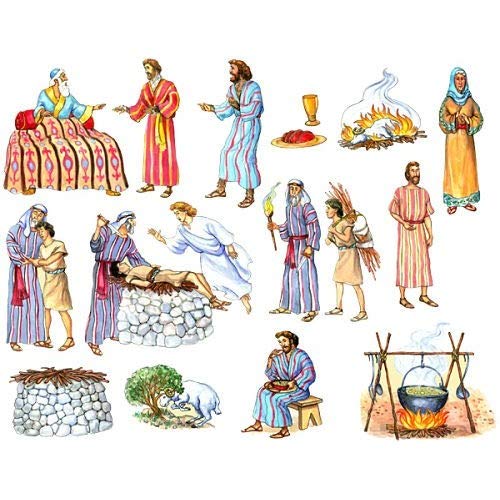 Abraham & Isaac Bible Felt Figures for Flannel Board Stories Old Testament (Regular Size Precut)