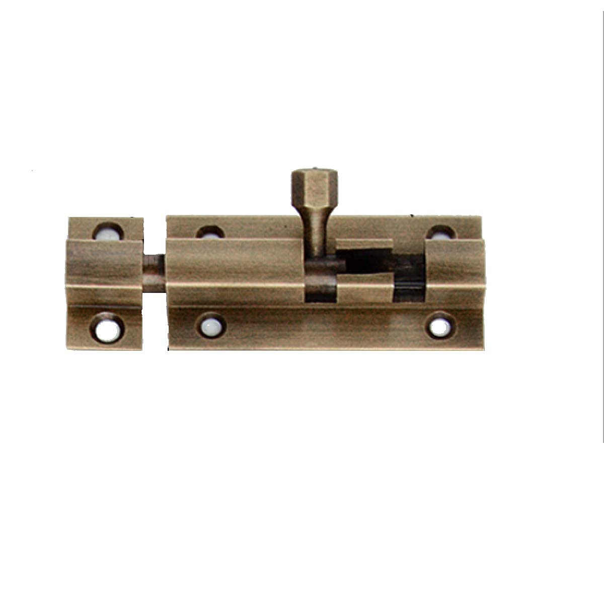 Boxonly Door Bolt 2 Inch Antique Pure Copper Bolts Barrel Slide Lock with Screws for Bathroom Toilet Gate and Shed Doors,Bronze Color