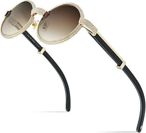 Miniatura 4 de HEPIDEM 100% Really Buffalo Horn Lujo 720pcs Diamantes BUffs Gafas de sol 7550179