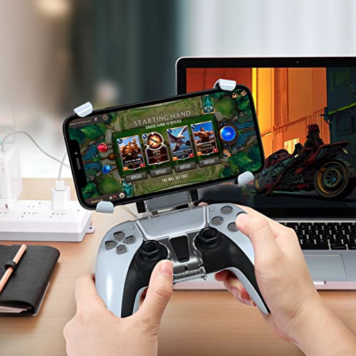 Dobe Ps5 Controller Mobile Gaming Clip For Playstation 5 Dualsense Controller Remote Play Mobile Phone Holder Clamp Adjustable Phone Mount Clip #TOP5