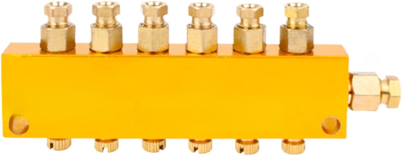 1pcs Carbide Sleeve/Quick-Insert Adjustable Oil Distributor Type TK Distribution Valve(1in7out in6mm out4mm)