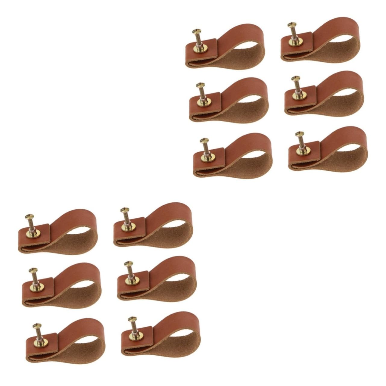 Poignée de porte de garde-robe ergonomique en cuir et meuble ancien - 12 pièces