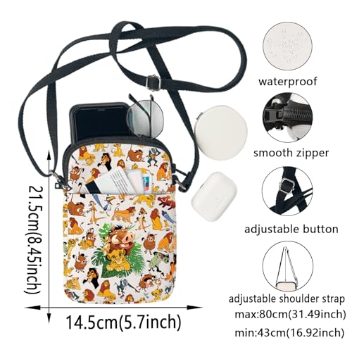 KEYCHIN Simba Lion Crossbody Bag Scar Fans Gifts Mufasa And Sarabi Shoulder Bag Pumbaa Merchandise2