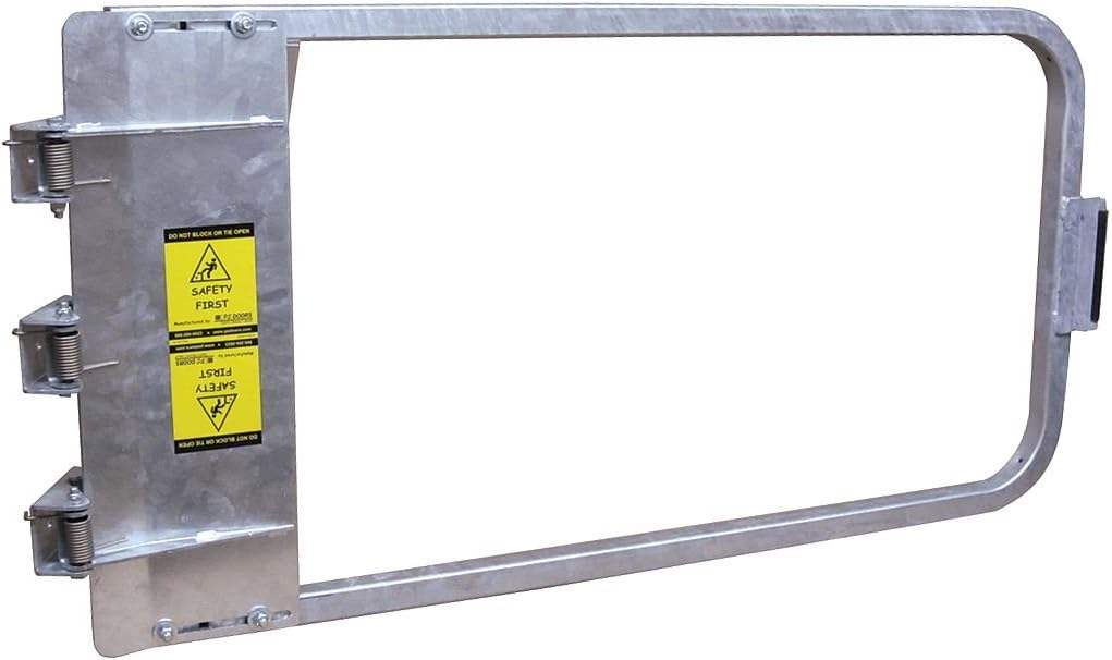 LSG-48-GAL Ladder Safety Gate Mild Carbon Steel, Galvanized, Fits Opening 46-3/4" to 50-1/2", Each