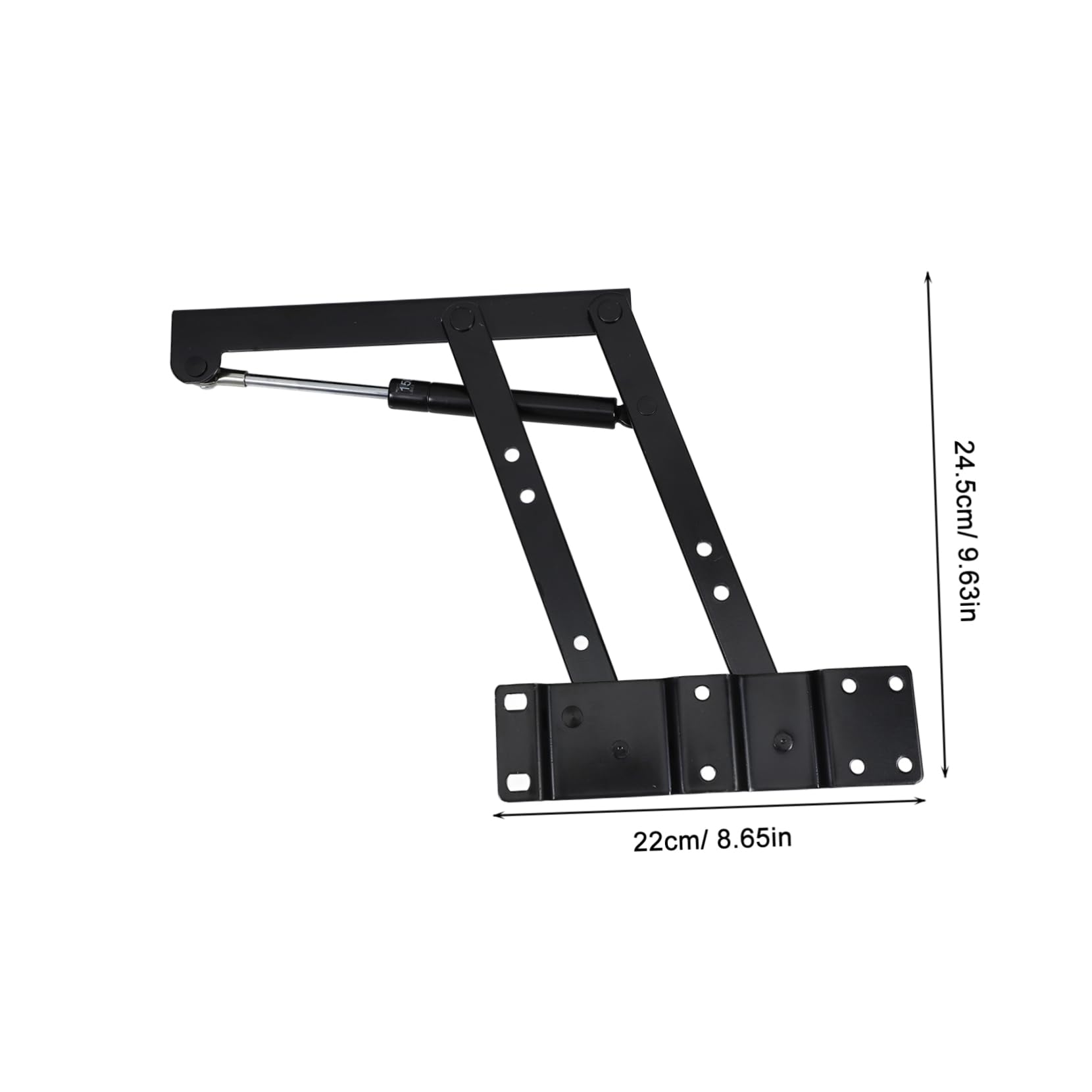 UKCOCO Par de Soportes Plegables de Resorte para Elevador de Mesa, Estructura Resistente de Hierro, Ahorra Espacio, para Muebles