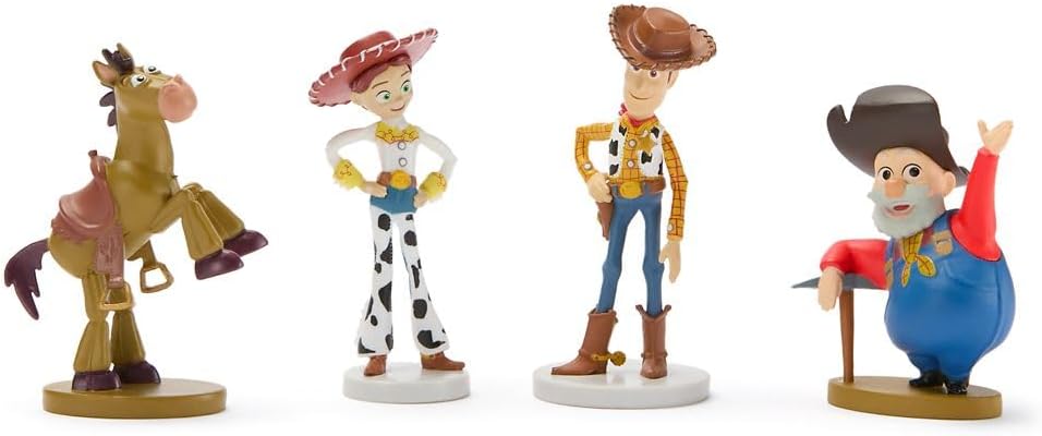Disney Store Official Toy Story Figure Set - 8 Fully Sculpted Disney Figures Including Buzz Lightyear, Woody, Jessie & More in Double-Tiered Box with Scenic Backgrounds - Image 2