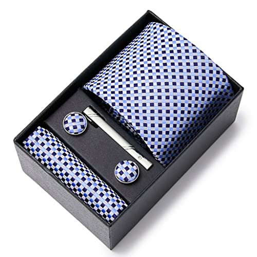 Set de corbata, pañuelo y gemelos para hombre