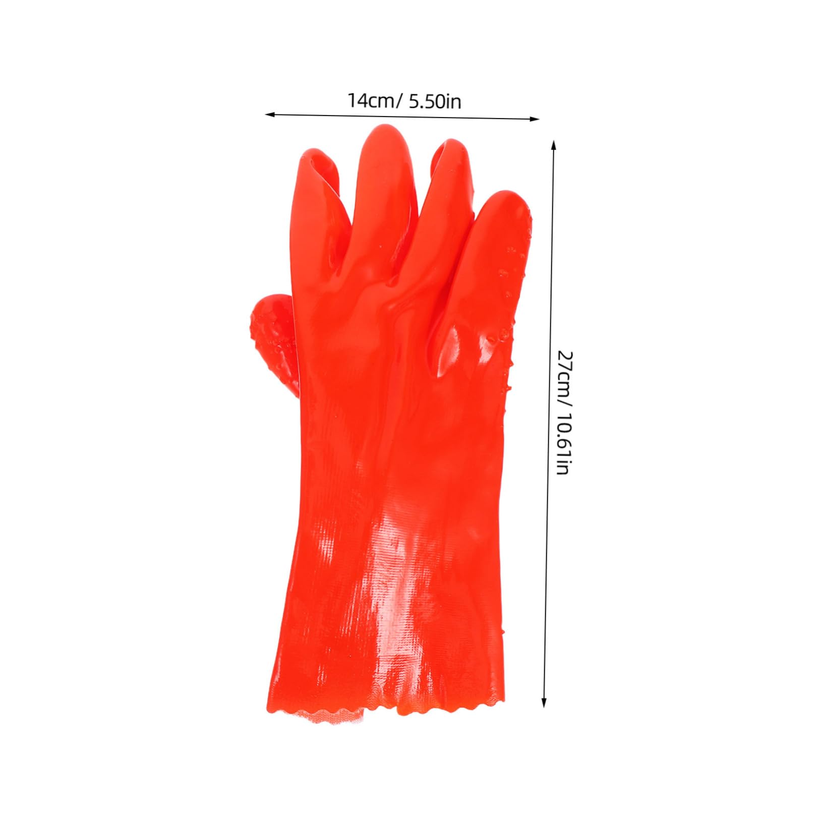 VILLCASE Guantes de Pvc Naranja Impermeables y Antideslizantes 6 Pares