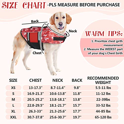 Iecoii Dog Life Jacket For Swimming,Large Doggy Life Vest Safety Float Coat For Boating,Pet Lifesaver Swimsuit Preserver For Small Medium Lake Dog,Pup Lifejacket With Rescue Handle For Xl Dog Kayaking #TOP1