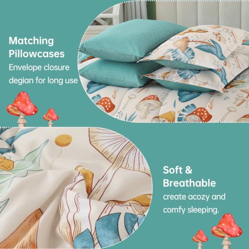 Image of Dinjoy Girls Comforter Set 6 Pieces, Twin Size Colorful Ombre Rainbow Bedding Set, Bed in A Bag for Kid Teen Girls (1 Comforter, 1 Flat Sheet, 1 Fitted Sheet, 1 Pillow Shams, 2 Pillowcases)
