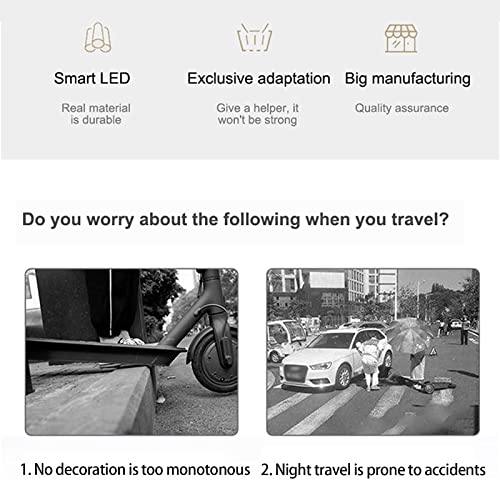 2 Pcs Led Electric Scooter Strip Light Belt Foldable Colorful Skateboard Lights Strips For Night Riding Safety Cycling Decorative For Scooter Led Light Belt Electric Scooter Accessories #TOP7