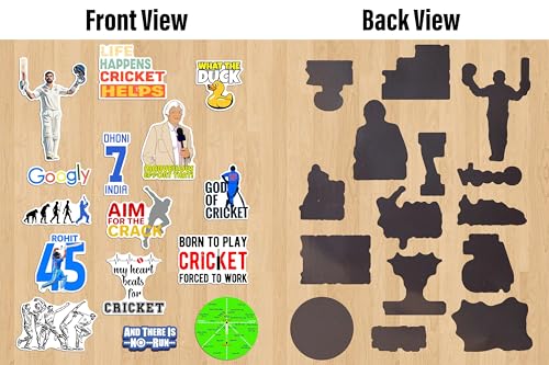 Image of WallDesign Inspirational Cricket Magnets - Must-Have Designs for Fans, Unique and Funny Magnets, Ideal Cricket Gifts (Set of 15)