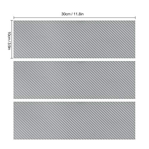 Image of QianBao Compatible with Carbon Fiber Vinyl Wrap 11.8 inch x 4 inch Chevy Bowtie Emblem Wrap Kit with Spatula and Cutter 3 Pcs Universal Logo Overlay Silver