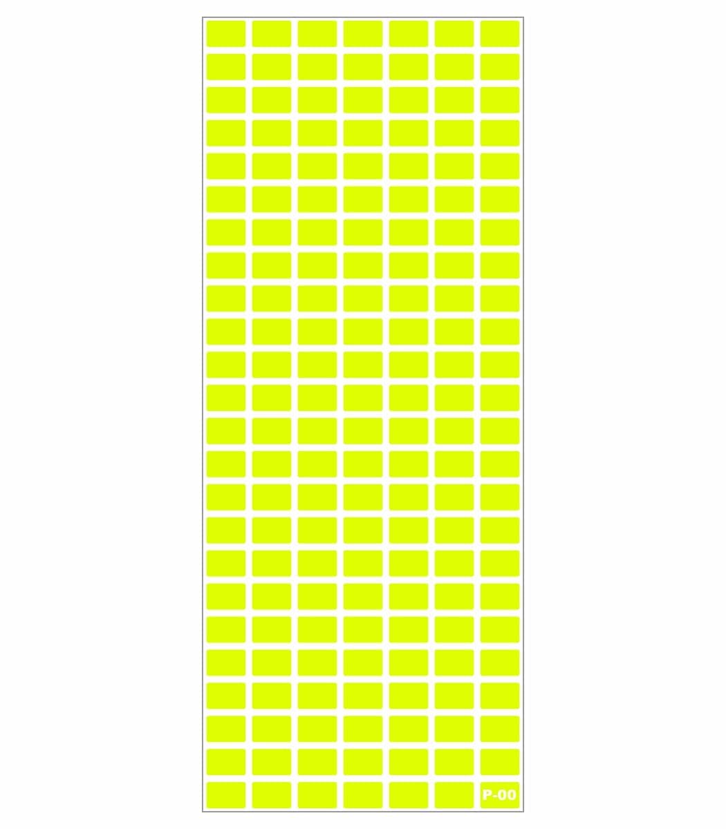 hafeela Textiles Plain Paper Round Corner Labels | 10 x 15 mm | 10080 Labels | Set of 10 Packets | Self Adhesive Sticker | Multipurpose and Easy to Peel | M3 India | Yellow (Lemon)