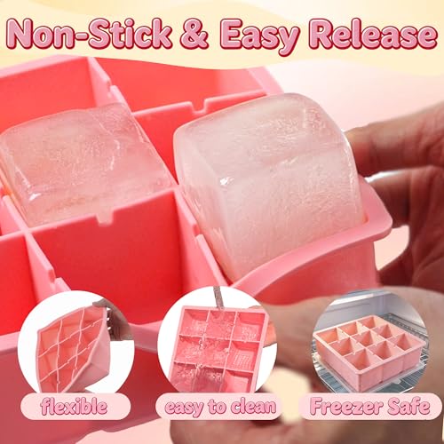 Bandeja grande de cubitos de hielo para whisky, silicona miniatura 5