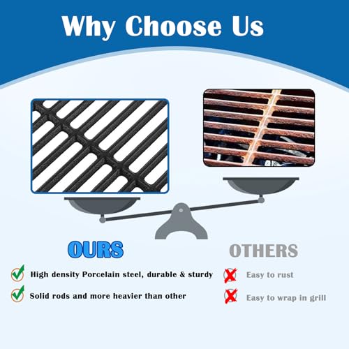 Image of Grill Grates for Nexgrill 720-0925P 720-0925 720-0340 720-0925PG 720-0718A 730-0830MB Replacement Parts 4-Burner, Charbroil 463365021 463352521 463351021 463351221, Thermos 461252605 Gas Grill Parts