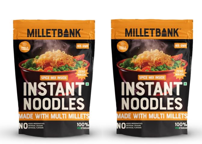Millet Bank Multimillet Instant Noodles 160g (Pack of 2)
