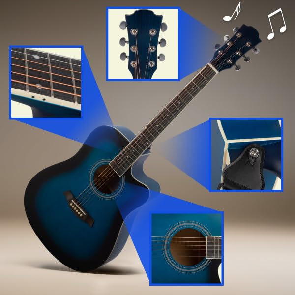 Amazon.com: 41in Acoustic Guitar - Guitar Kit with Case