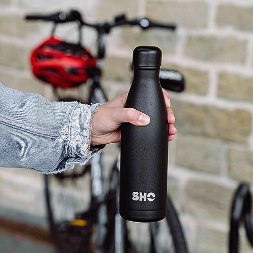 SHO Stainless Steel Water Bottle with Straw and Screw Lid, Leakproof, BPA Free, Vacuum Insulated Double Walled Metal Flask - Image 4