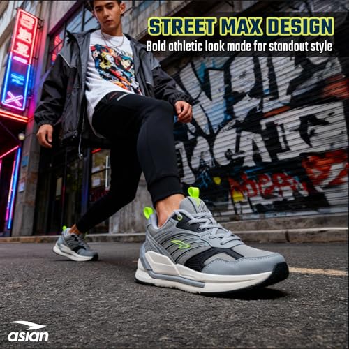 Image of ASIAN Powerkick-05 Running Shoes for Men | Breathable Mesh Knit Sports Shoes | EVA Midsole for Energy Return | Memory Foam Sneaker for Boys | Ideal for Gym, Sports, and Training