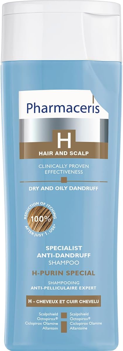 Pharmaceris H Purin Special 250ml–Anti-Dandruff Shampoo for both Oily or Dry Scalp – Fights Flakes, Sebum & Scalp Irritation Fast