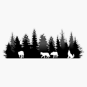 Wolves Sticker Vinyl Waterproof Sticker Decal Car Laptop Wall Window Bumper Sticker 5"