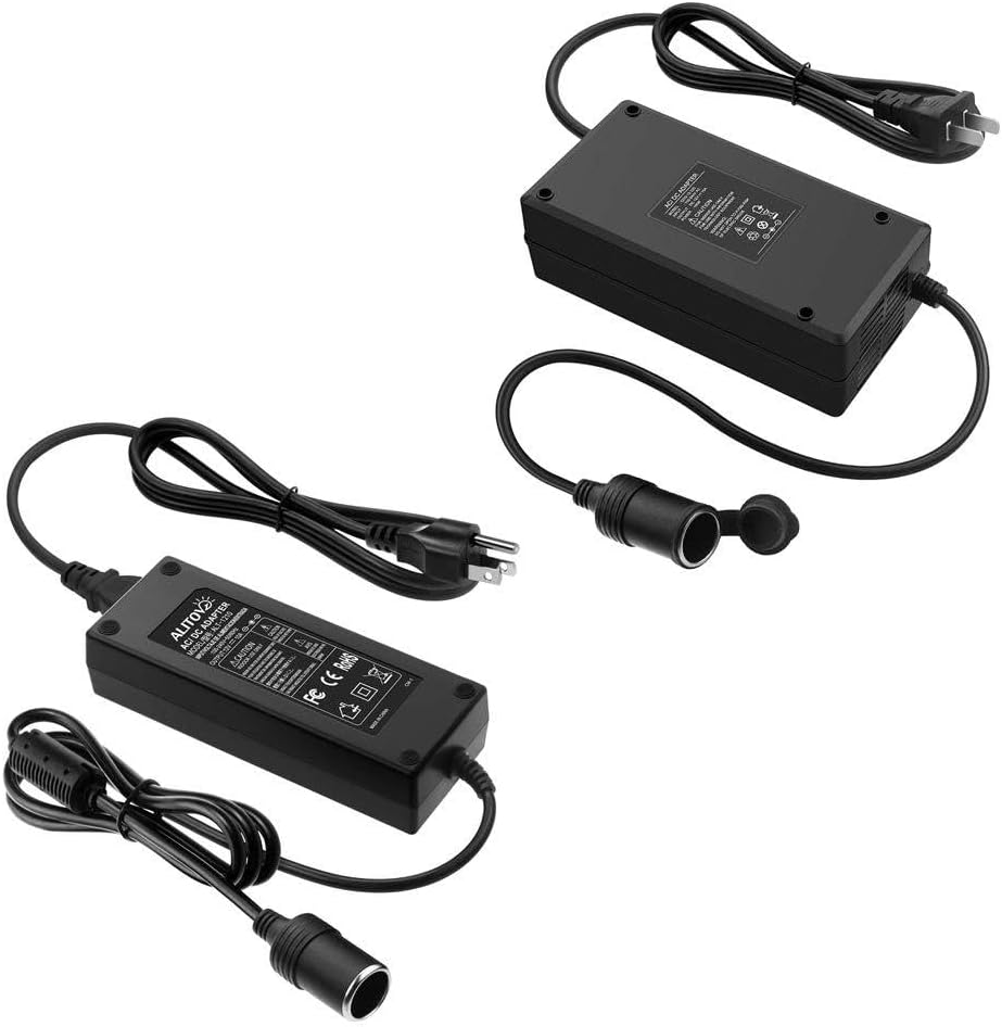 ALITOVE 12V 10A 120W and 15A 180W AC to DC Converter 100V ~ 240V to 12 Volt Power Supply Adapter Car Cigarette Lighter Socket for Car Vacuum Cleaner, Car Refrigerator and Other Car Devices