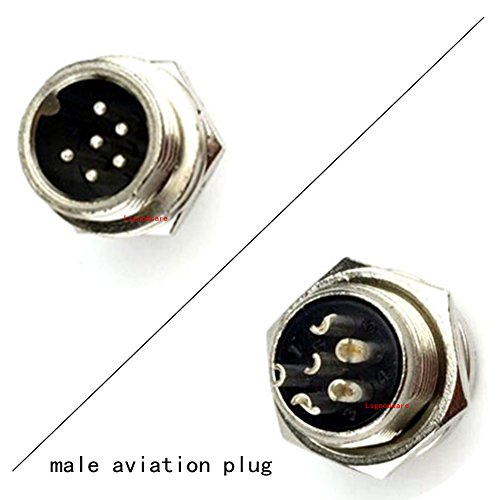 Aviation Connectors 5A, Lsgoodcare Gx12-6 Metal Aviation Plug Kit, Including 20Pcs 6 Pin 12Mm Plug Thread Male Female Panel Socket And 10Pcs Aviation Plugs Cap #TOP1