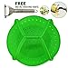 Droiee Silicone Vegetable Steamer Basket Insert for Cooking Pot [NON STICK] Best Silicone Steamer - Works in Microwave - Green