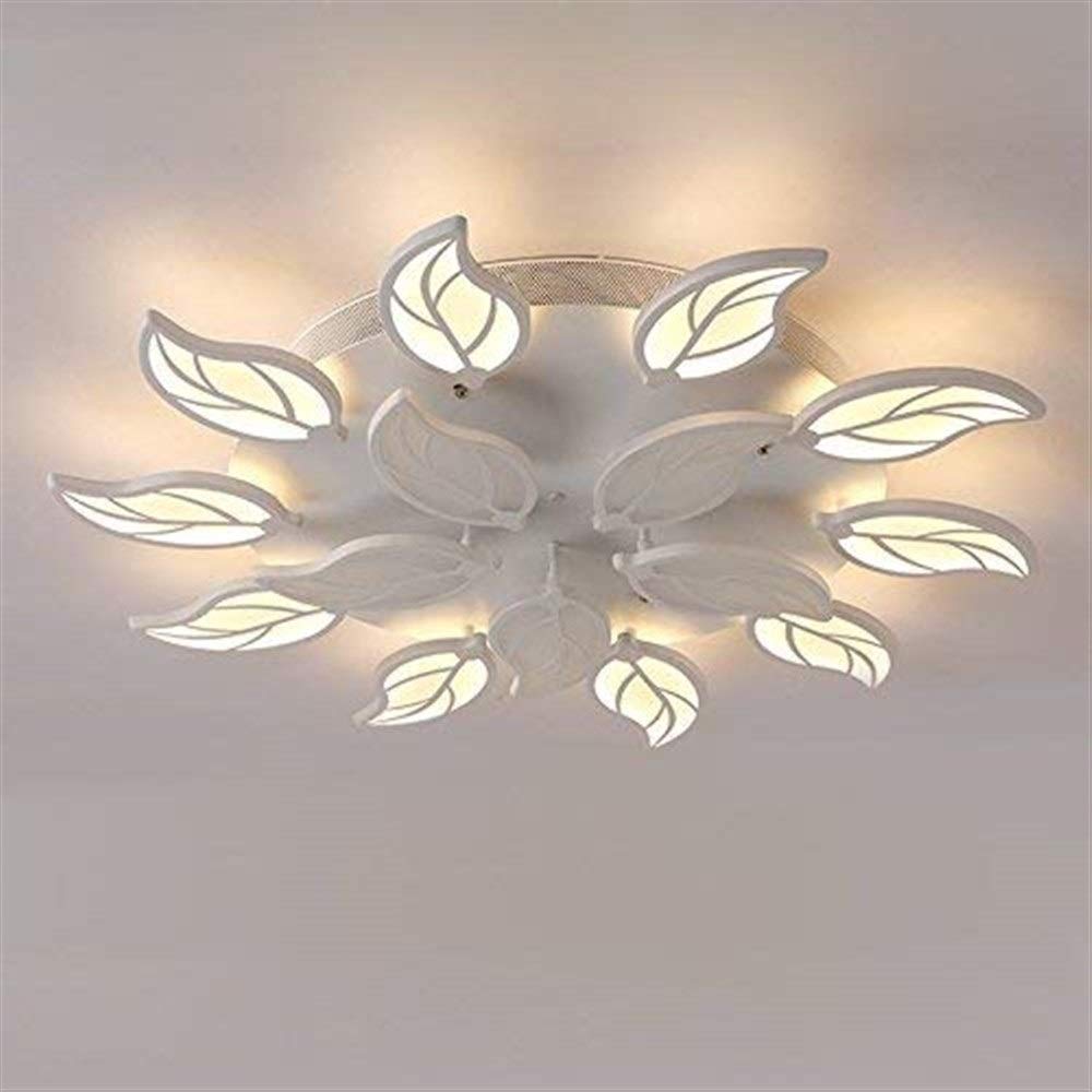 Round Lighting Fixture Ceiling Dining Room Decoration Lamps Home Lighting 220 V,Warm White Acrylic Chandelier Led Lamps Semi-Flush Mount Ceiling Light