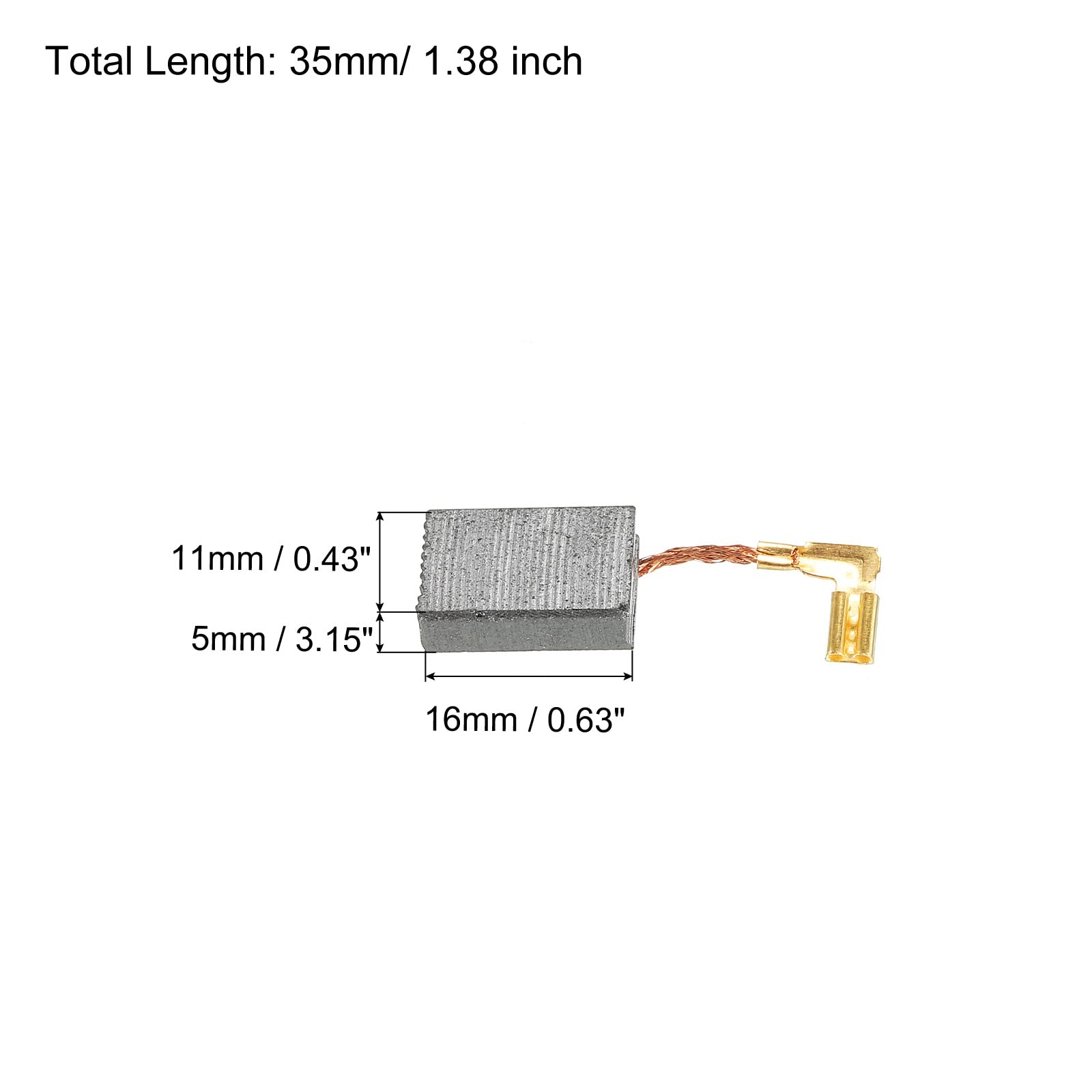 PATIKIL 16x11x5mm Spazzole Carbone Ricambio per Motori Elettrici Smerigliatrice, 10pz