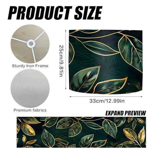 Image of Nuxovilar Lamp Shades Set of 2, 13 inch Top x 13 inch Bottom x 10 inch High (Spider)