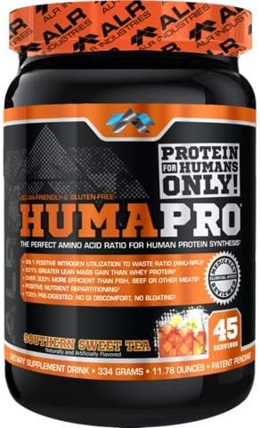 Humapro by ALR Industries Premium Protien Powder, Southern Sweet Tea, 334 Grams