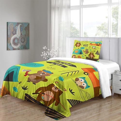Housses de couettes microfibre fermeture éclair lit simple 135x200 - 5